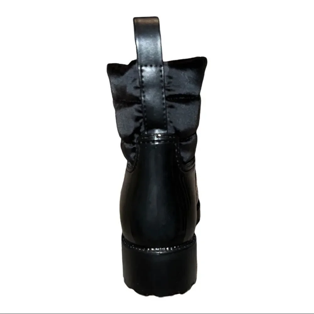 Charter Club Women's Trudy Rain Boots Black Puffer 11M New